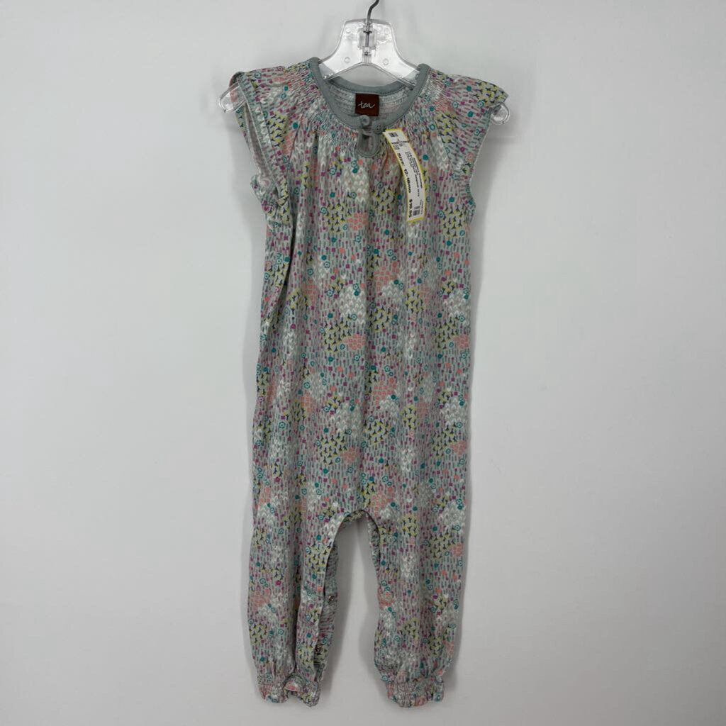 Tea S/s Floral Jumpsuit