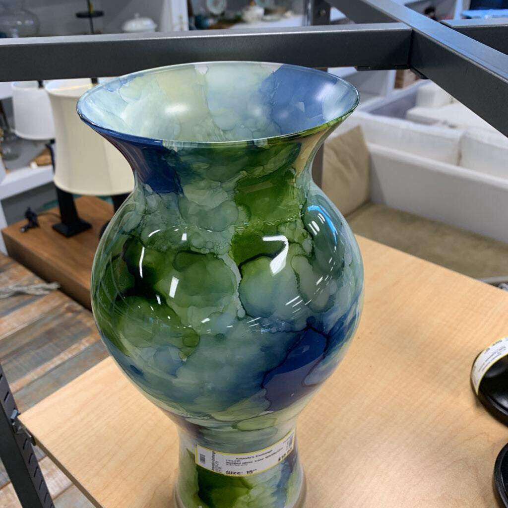 Mottled Glass Vase