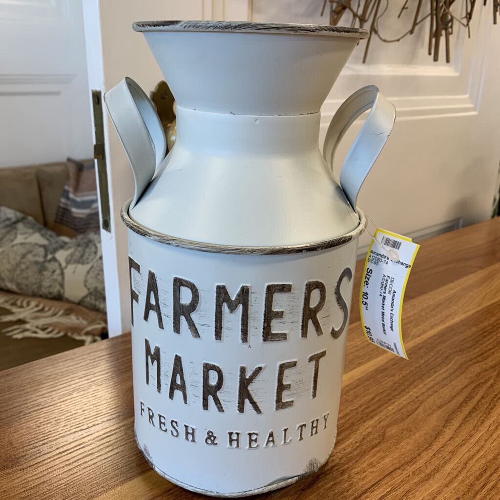 Farmers Market Metal Bucket