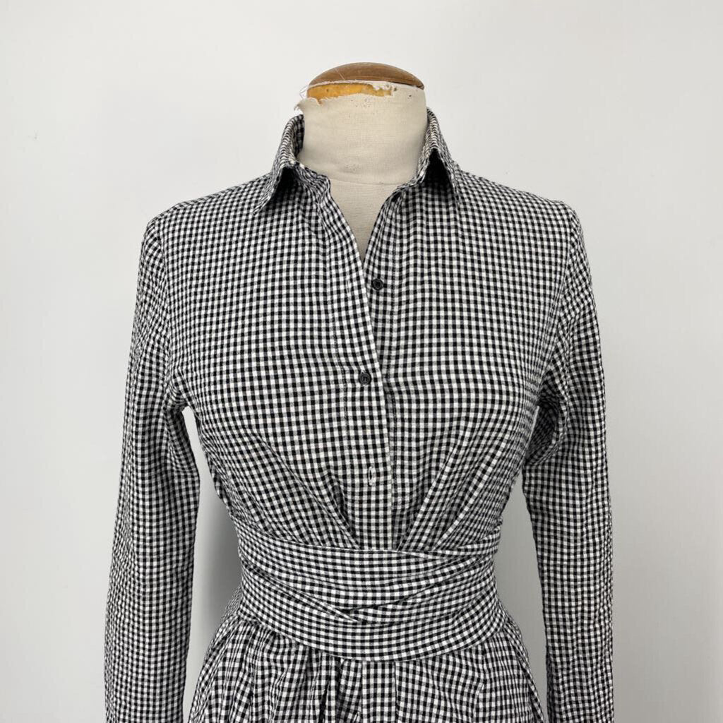 Maje L/s Checked Dress