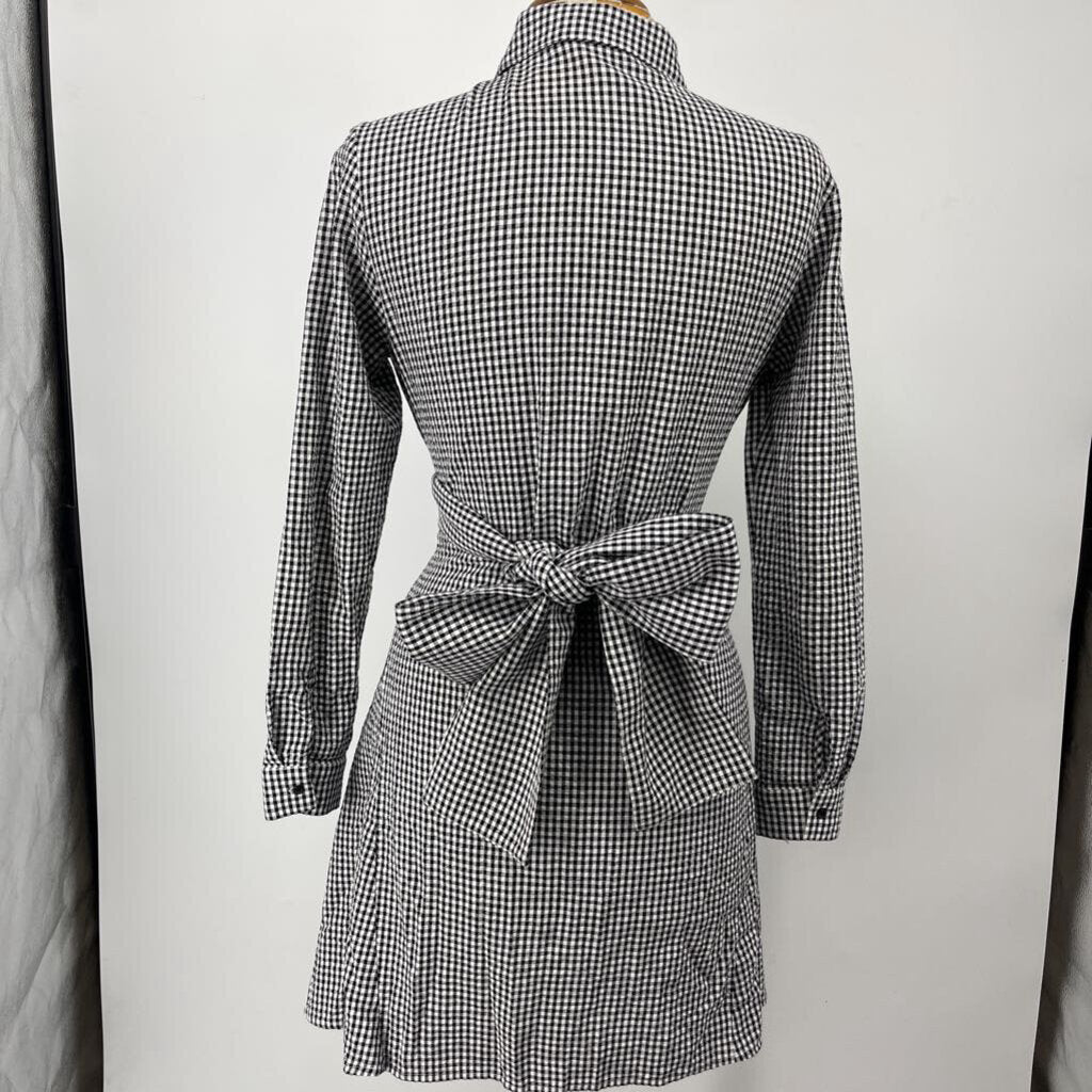 Maje L/s Checked Dress