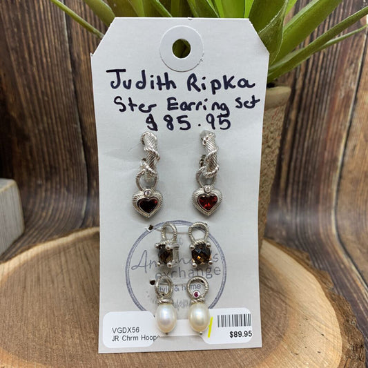 Judith Ripka Interchangeable Charms Hoop Earrings