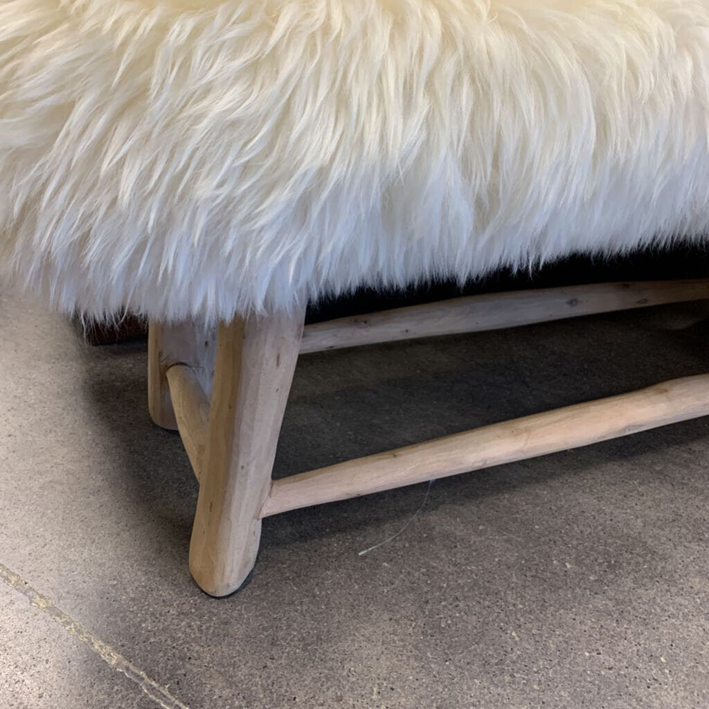 RH Sheepskin Bench