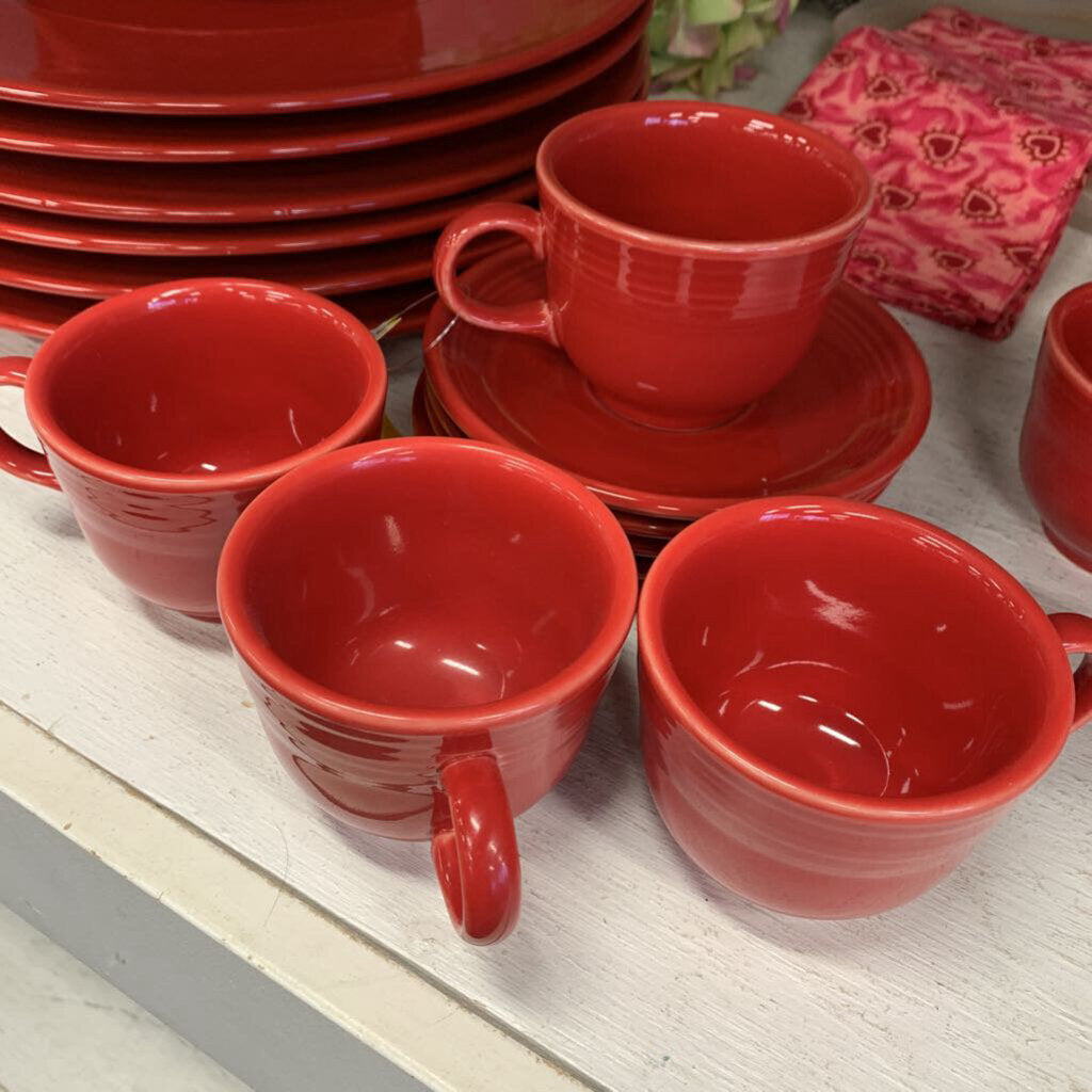 Fiestaware cups and saucers