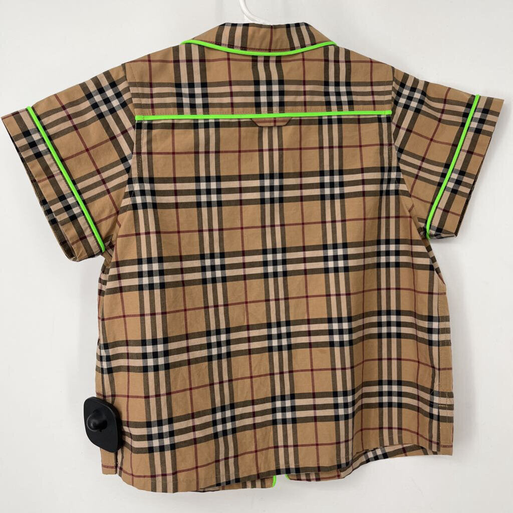 Burberry S/s Plaid Shirt