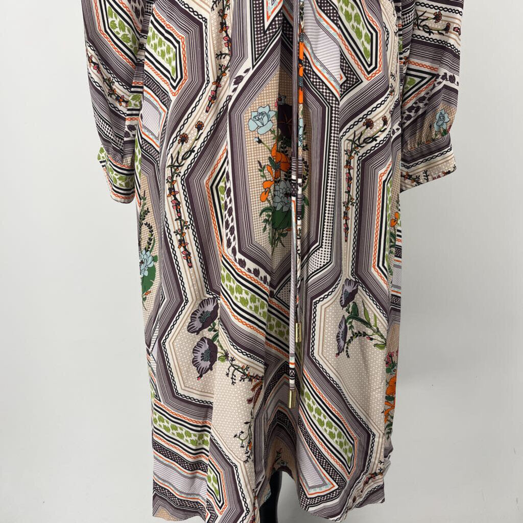 Tory Burch L/s Floral Silk Maxi Dress