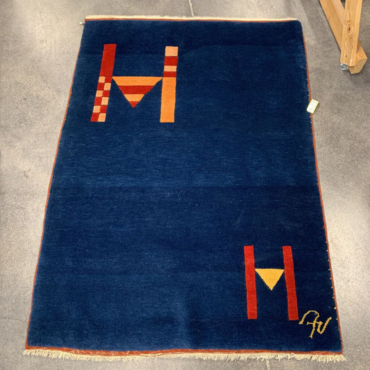 Abstract H Wool Rug