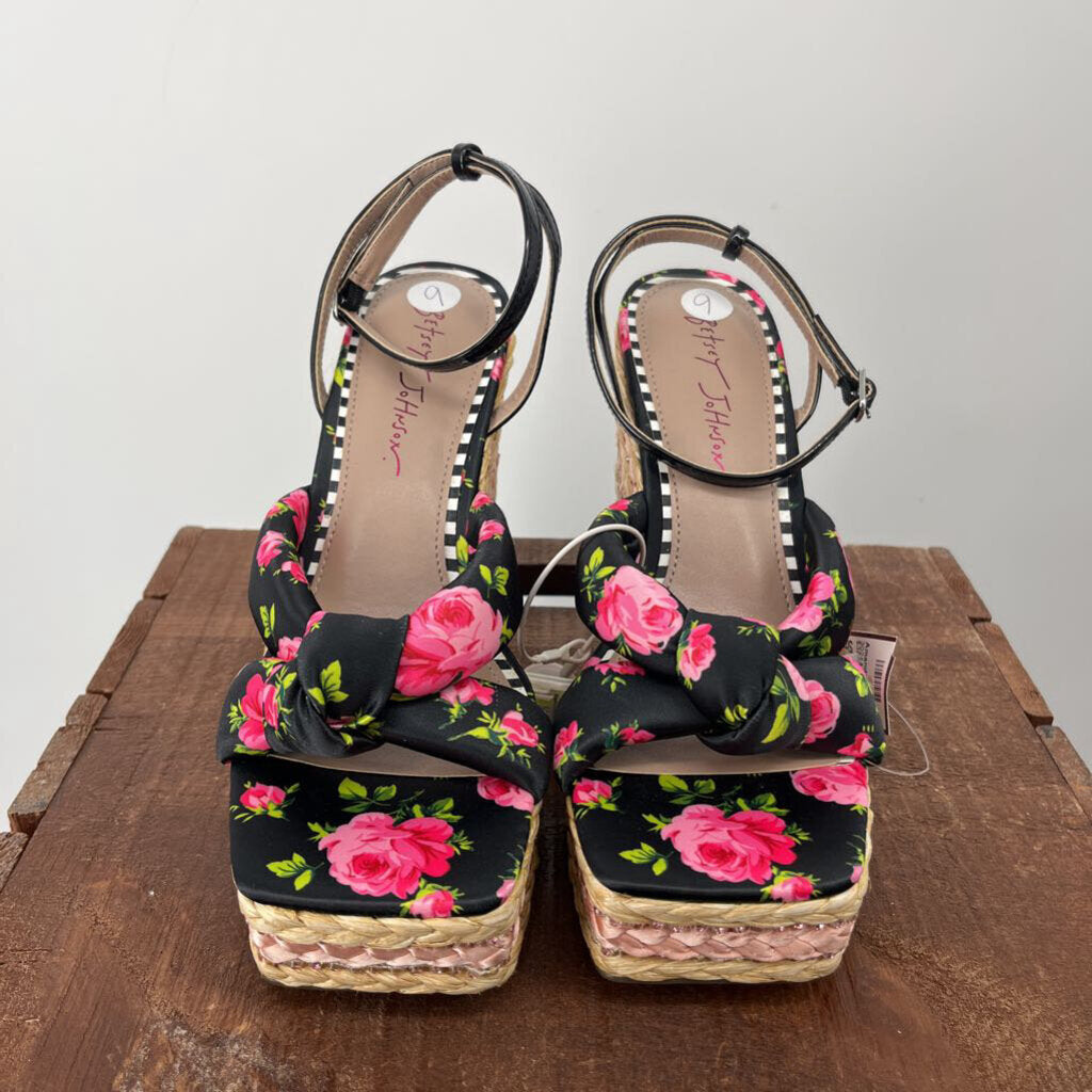 Betsey Johnson Floral Wedge Sandal