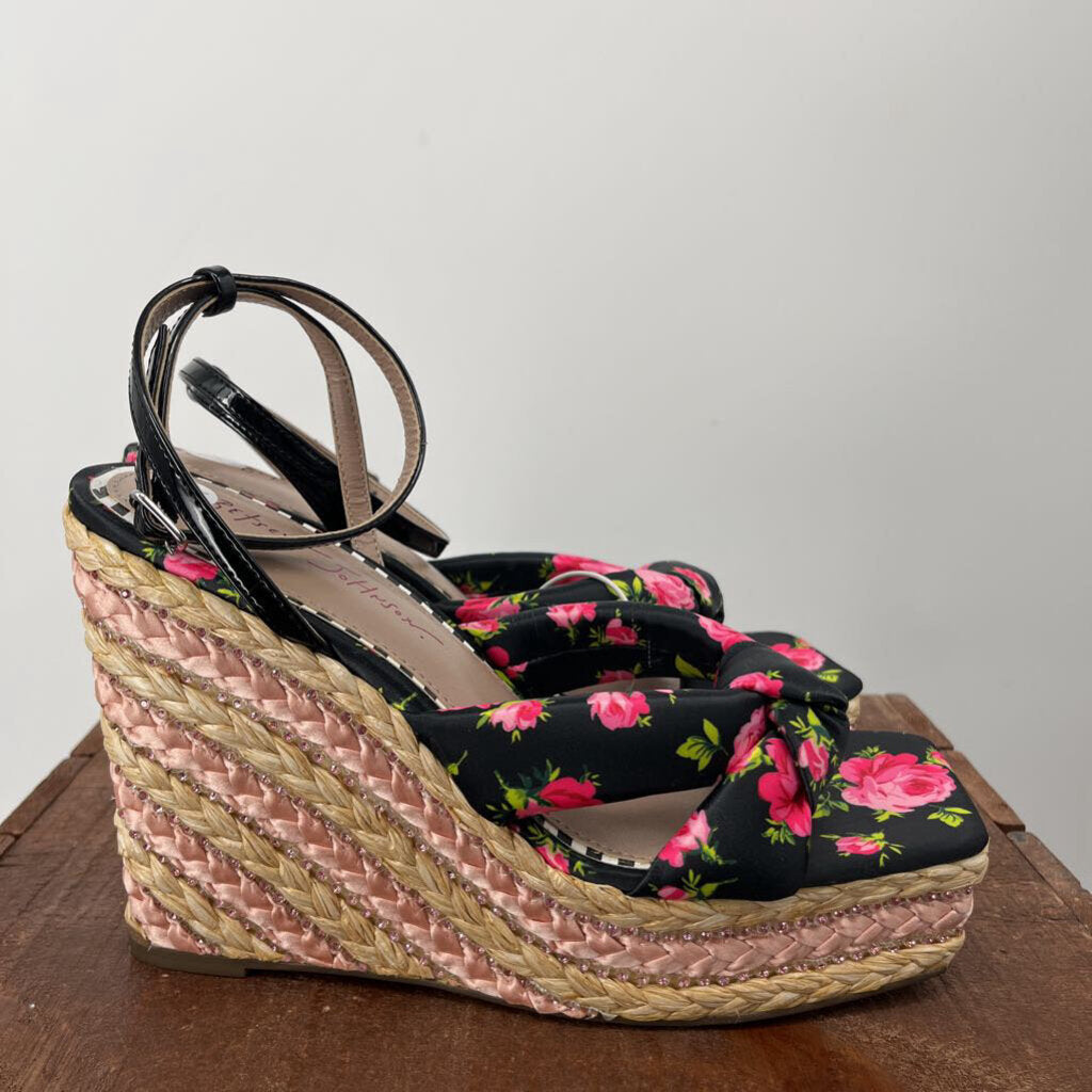 Betsey Johnson Floral Wedge Sandal