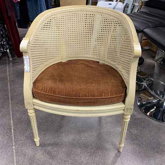 Cane Back Barrel Chair