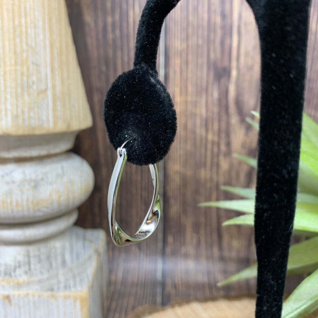 Sterling Twist Hoop Earrings