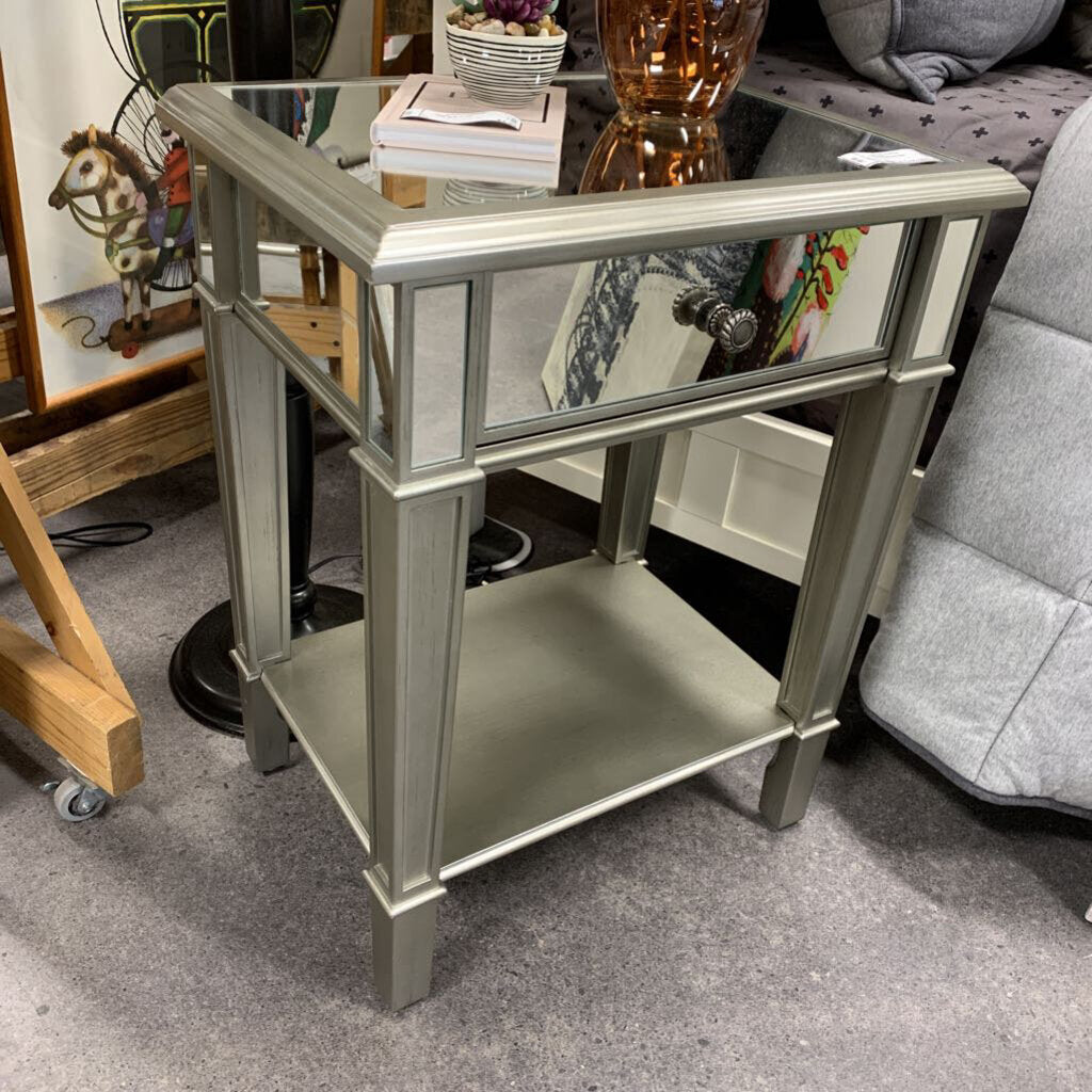 Mirrored Nightstand