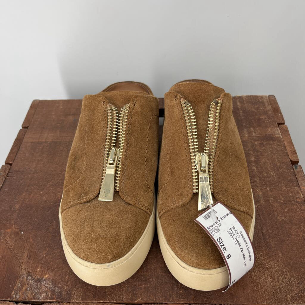 Frye Suede Zip Mule