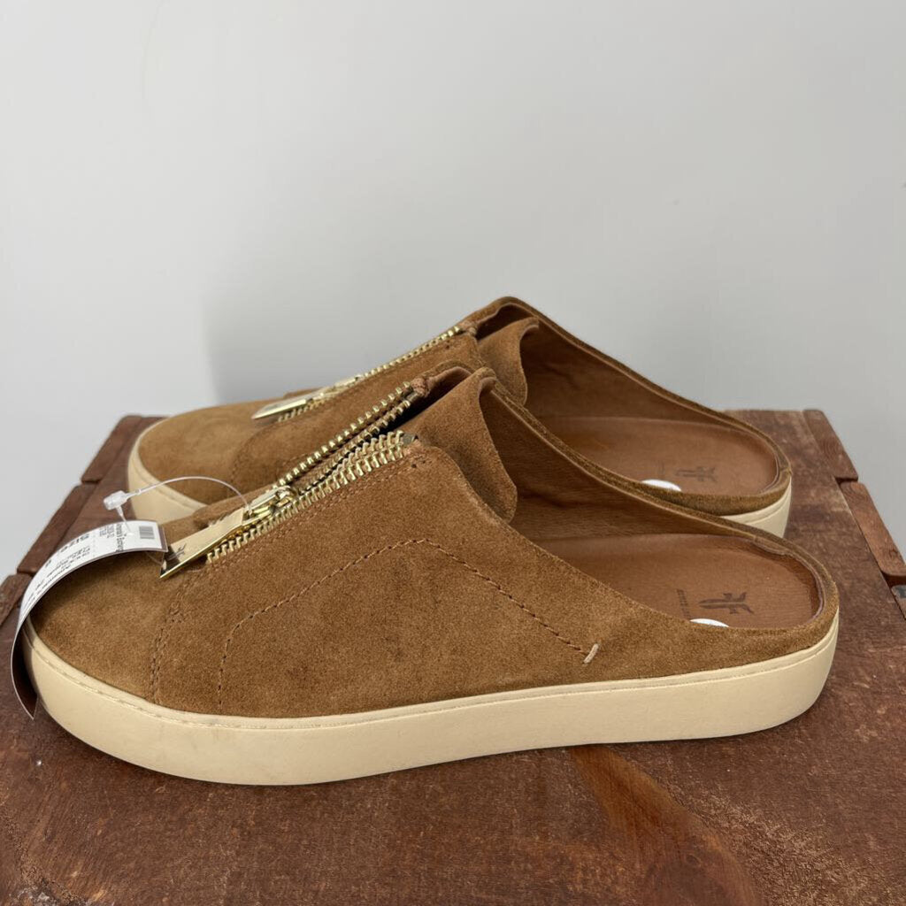 Frye Suede Zip Mule