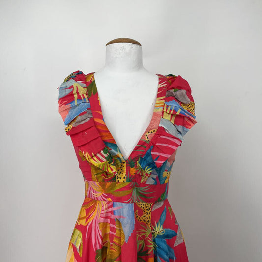 Farm S/s Tropical Print Dress