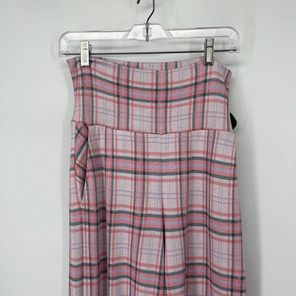 Cabi Wide Leg Plaid Pants