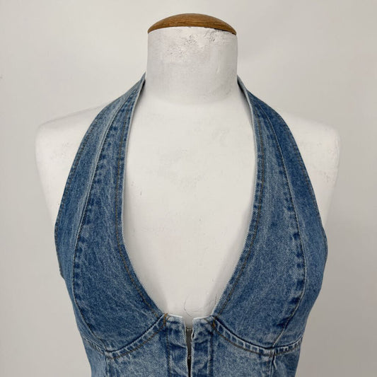 Edikted Denim Halter Tank