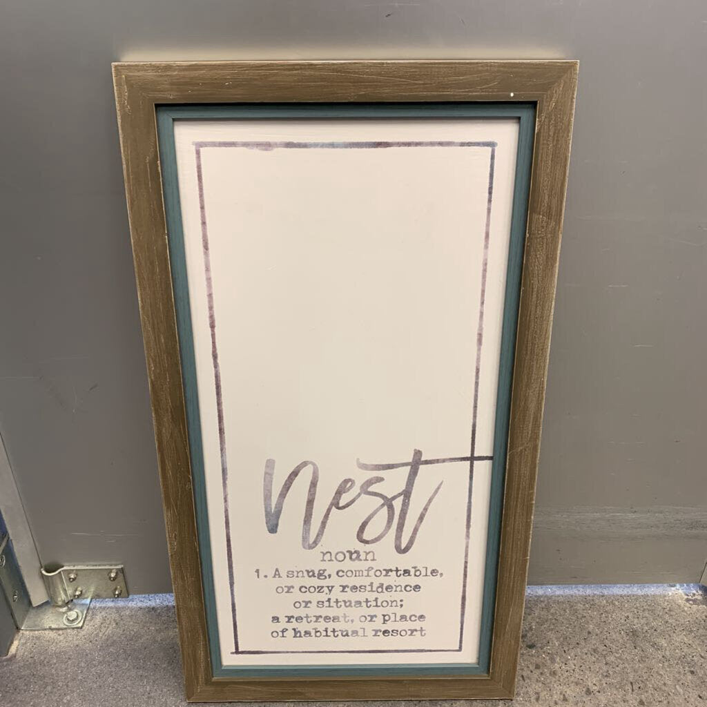 Framed Nest Sign