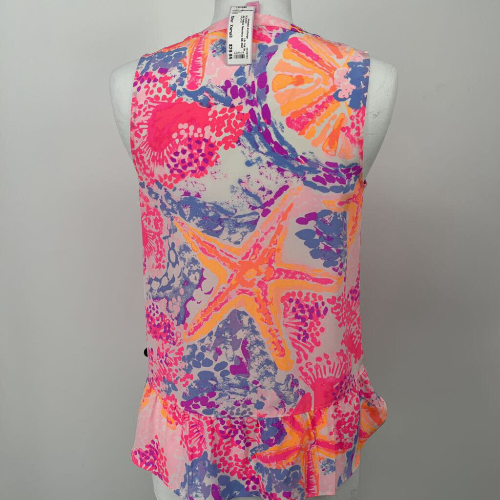 Lilly Pulitzer Sleeveless Silk Shirt