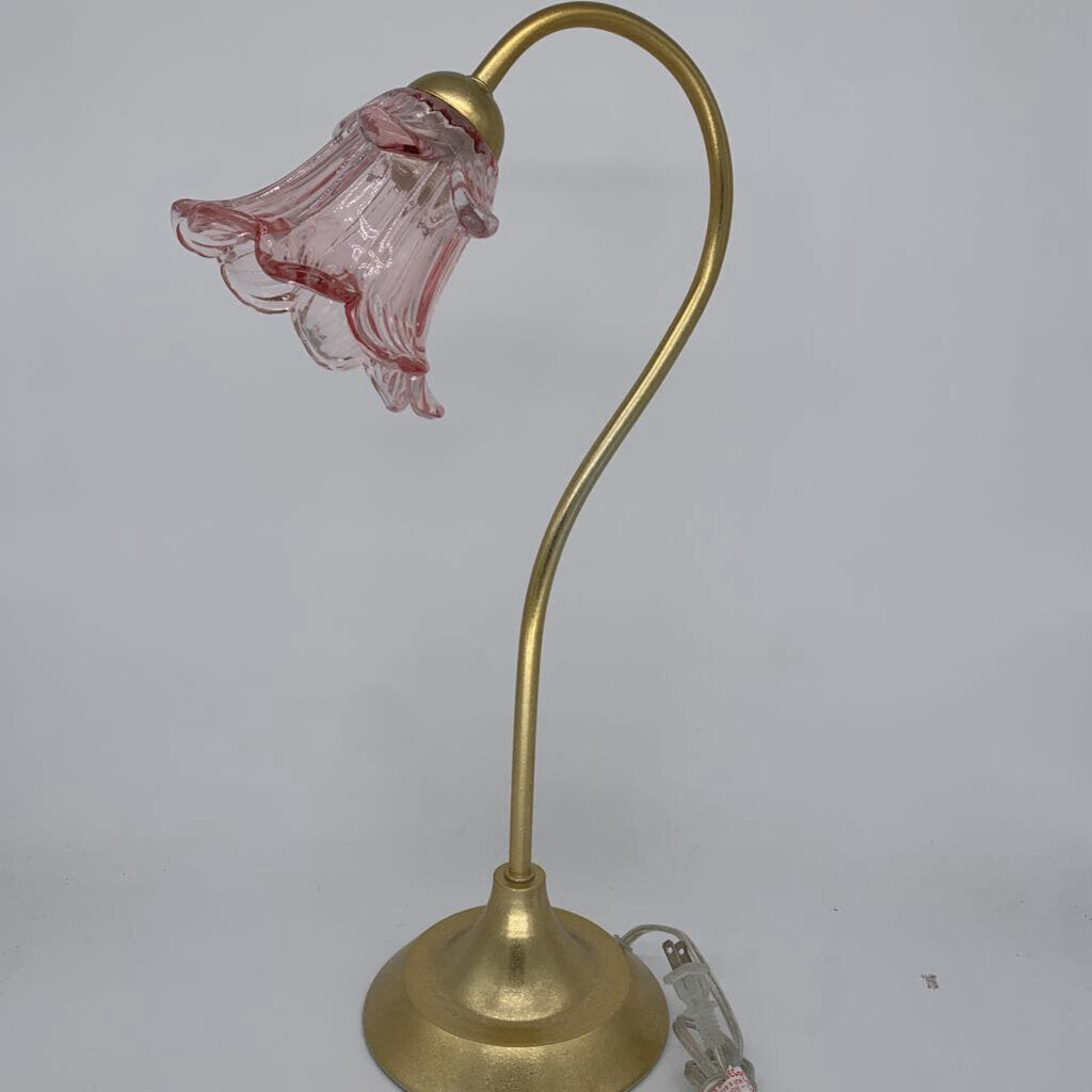 Glass Flower Reading Lamp