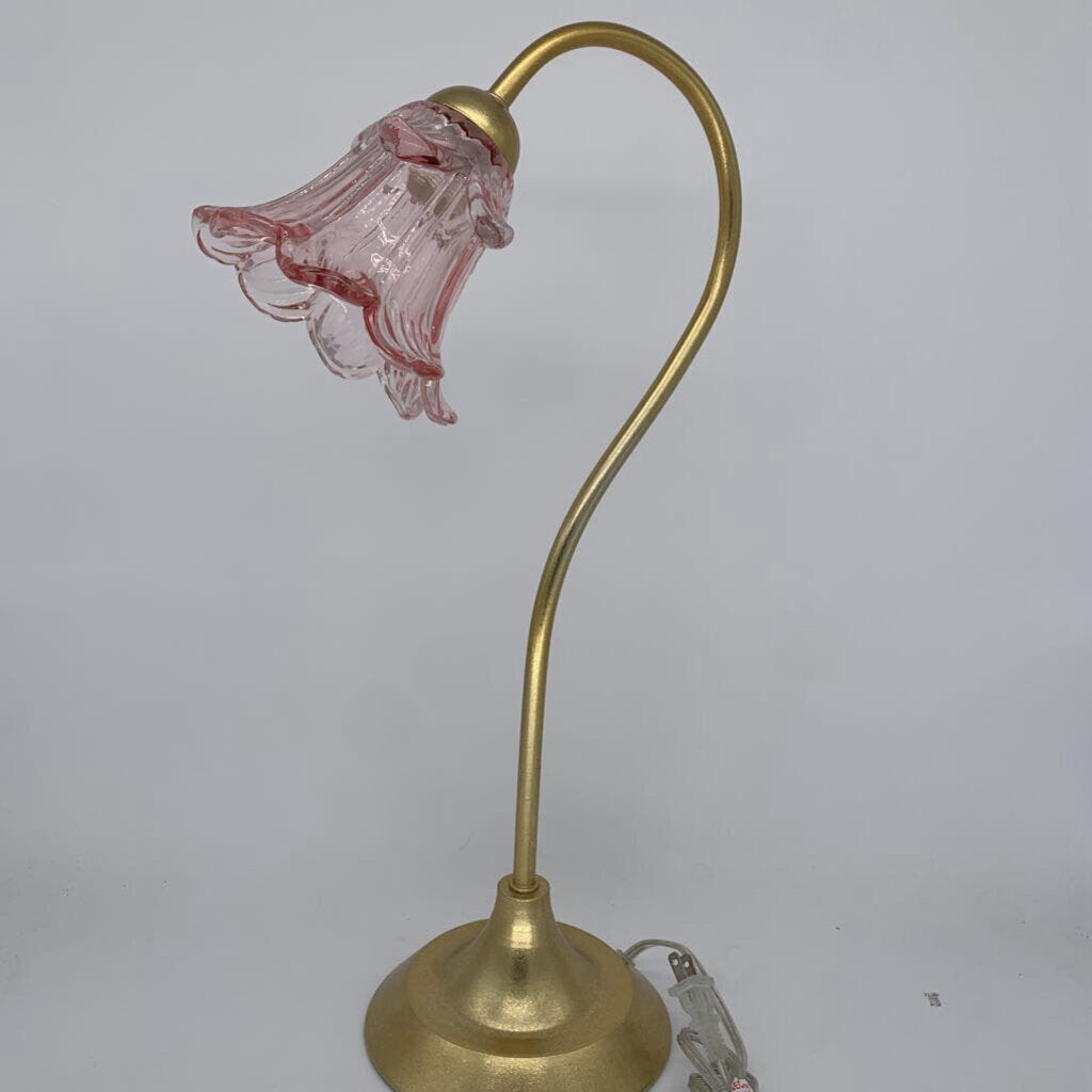 Glass Flower Reading Lamp