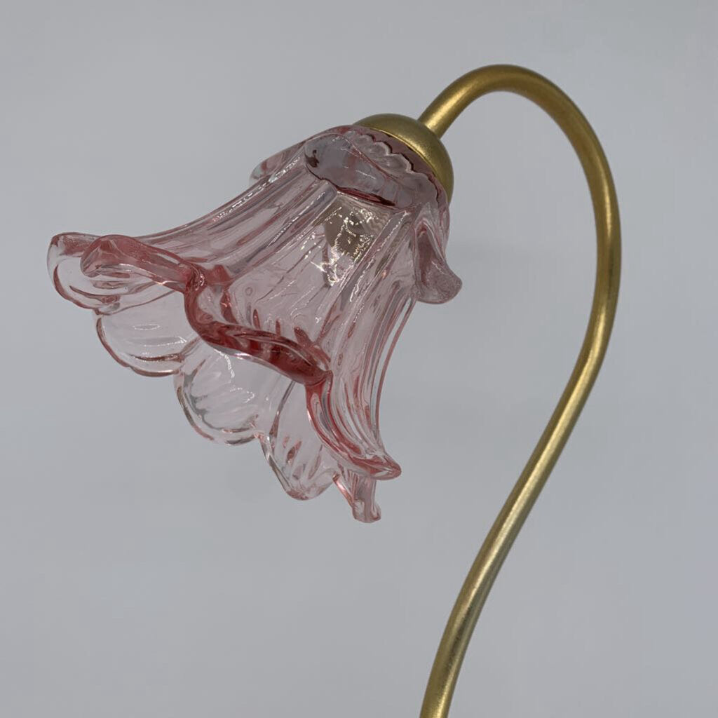 Glass Flower Reading Lamp