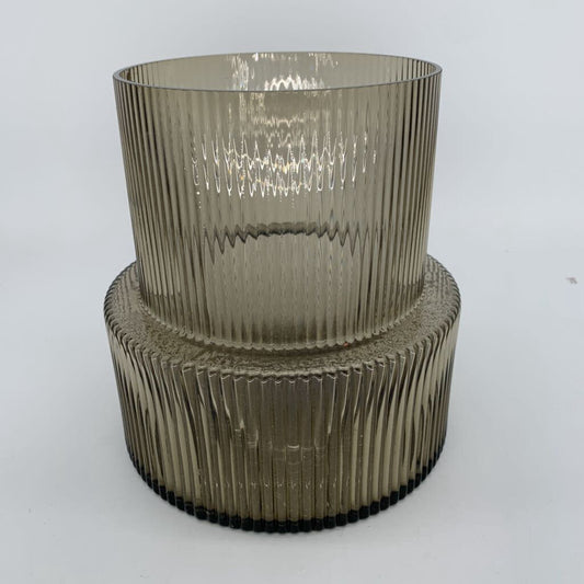 Ridged Glass Vase