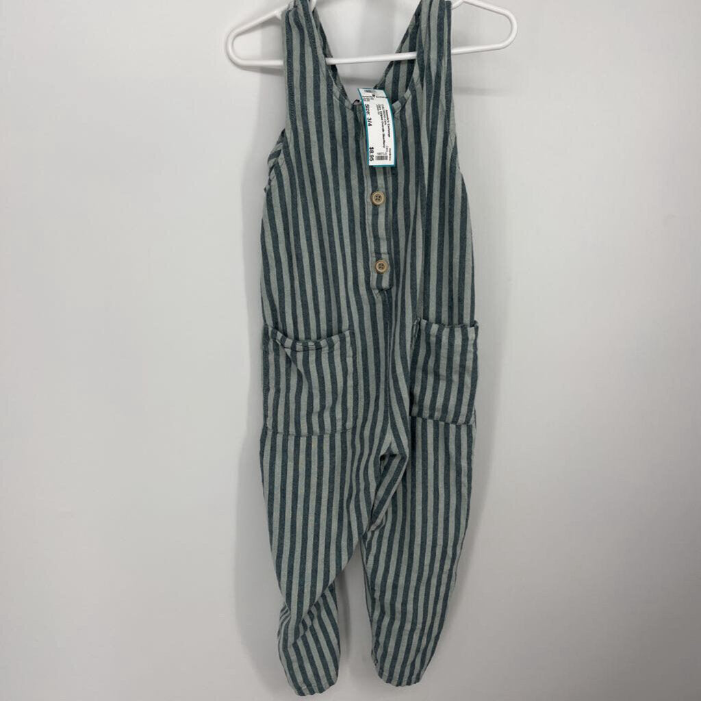 Zara Striped Overalls