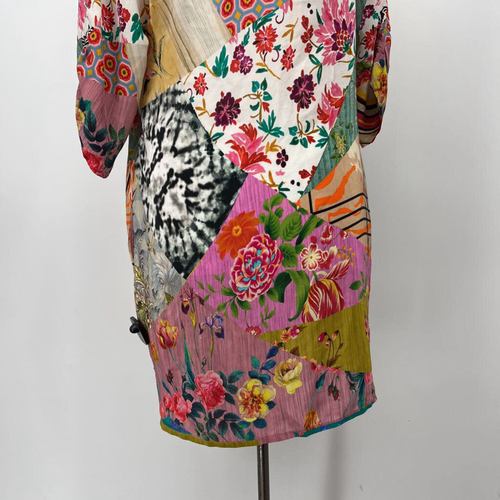 Tolani L/s Floral Silk Tunic