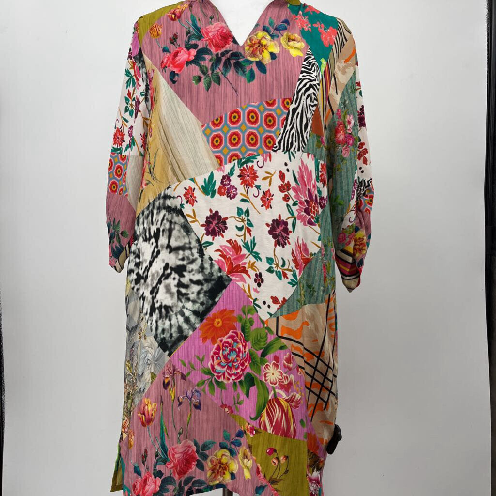 Tolani L/s Floral Silk Tunic