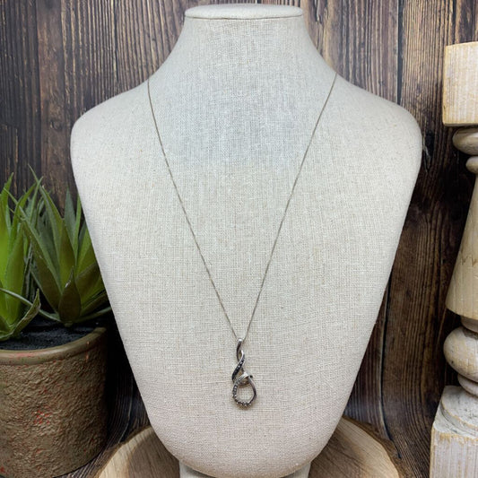 Sterling and Diamond Infinity Necklace