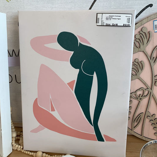 Bold Print Woman Figure Canvas