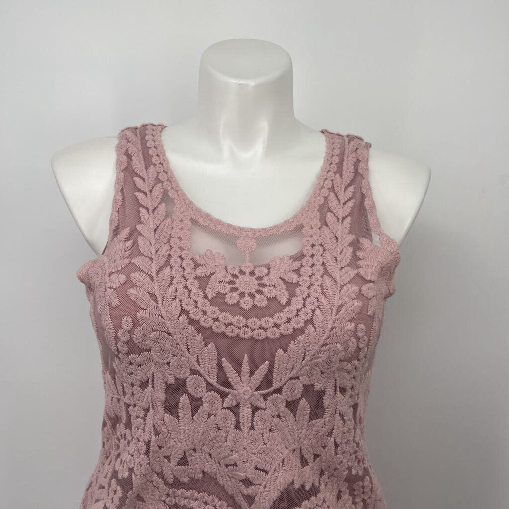 Say What 2pc Slvls Lace Shirt