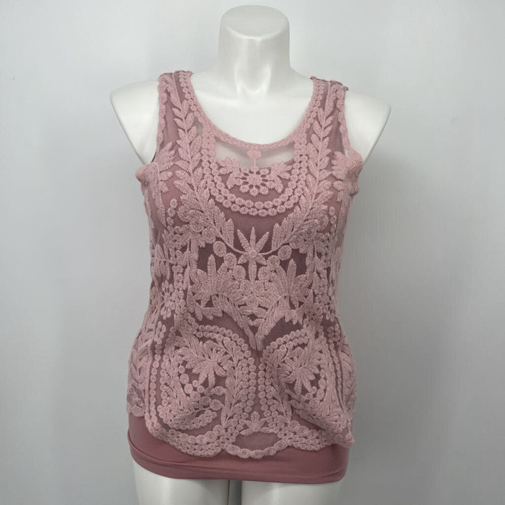 Say What 2pc Slvls Lace Shirt