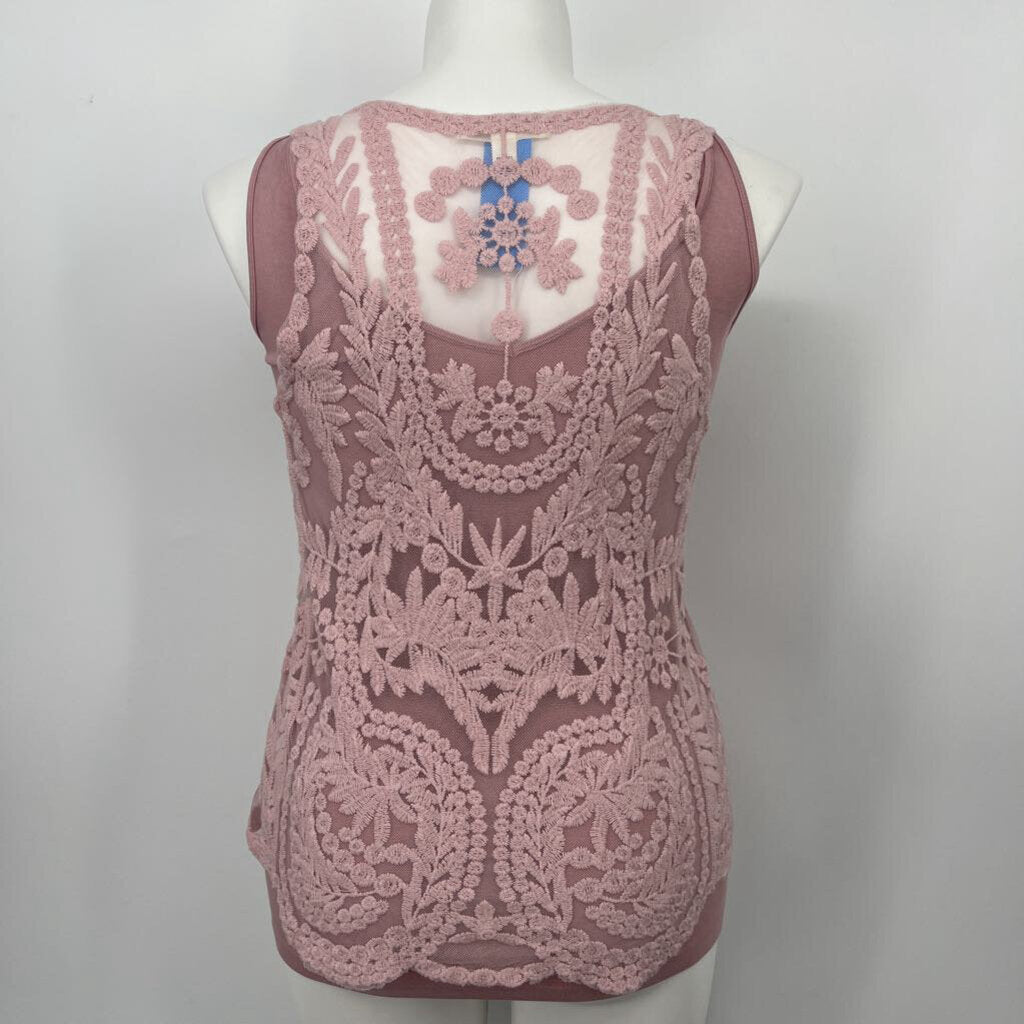 Say What 2pc Slvls Lace Shirt