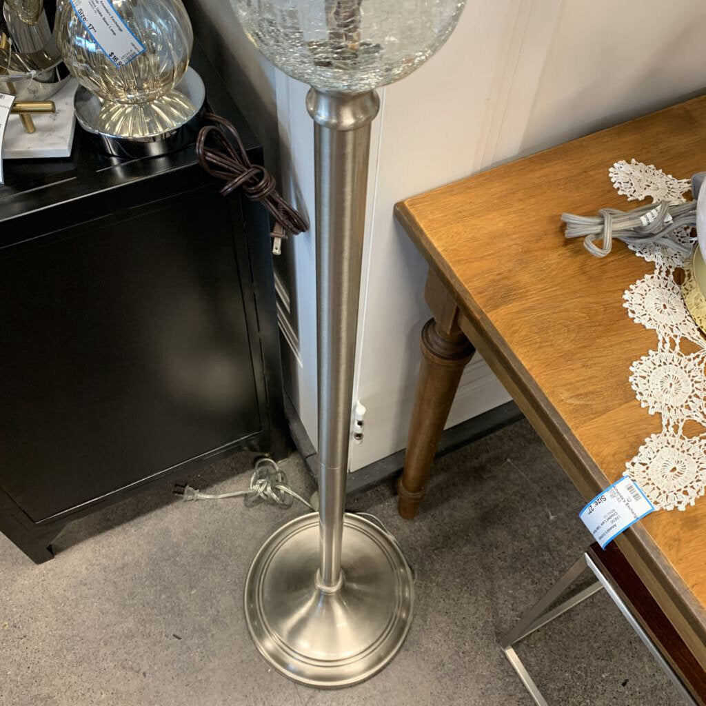 Metal Floor Lamp w/Glass Orbs