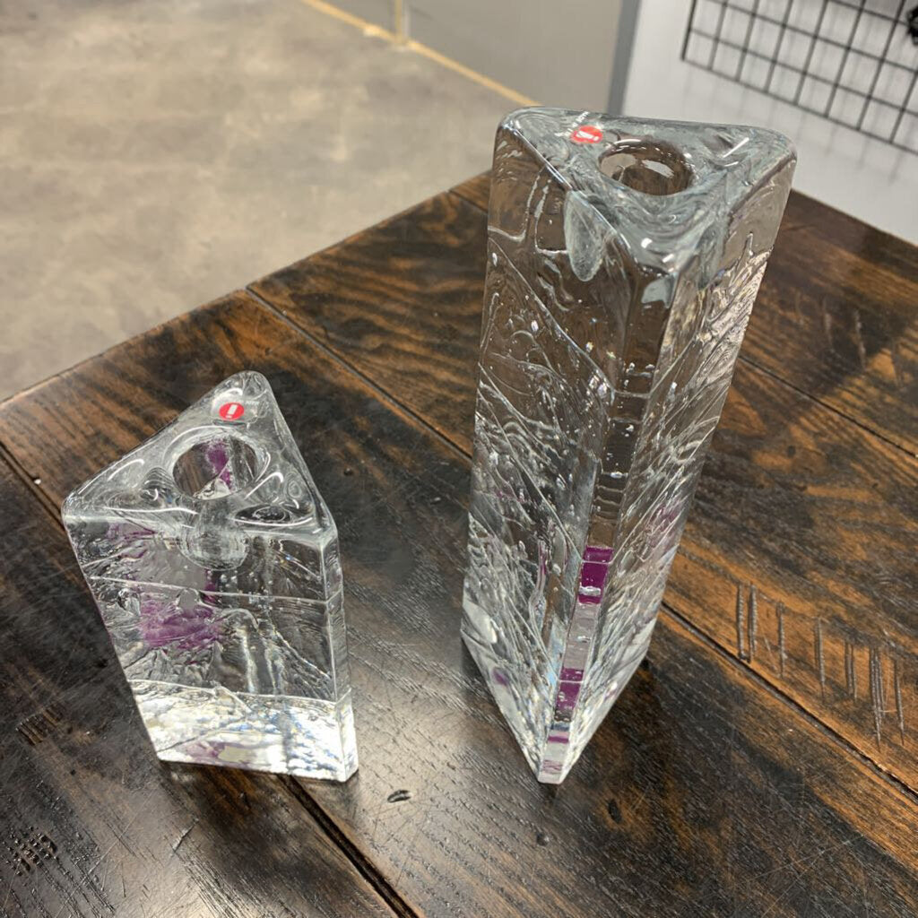 VTG Ice Block Candle Holders