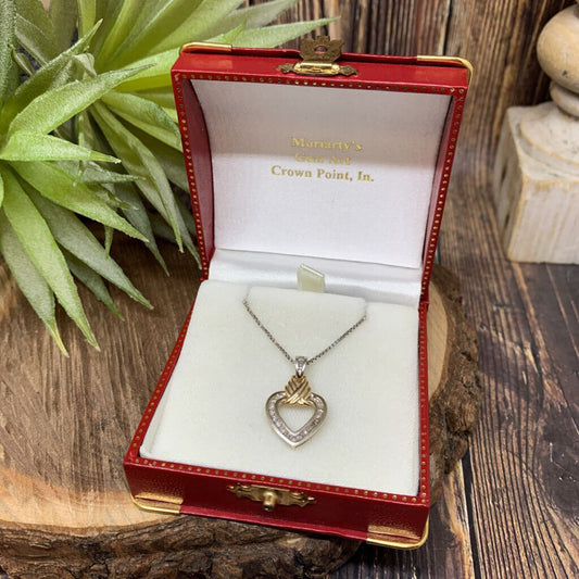 14k Diamond Heart Necklace