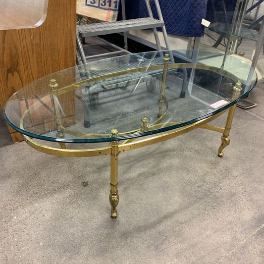 Brass & Glass Coffee Table