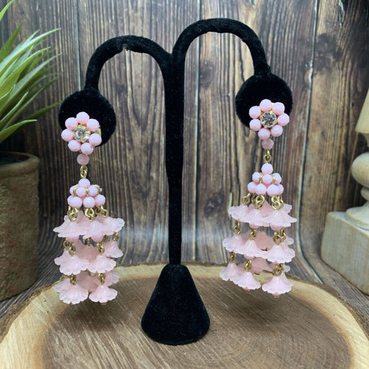 J Crew Flower Tassel Earrings
