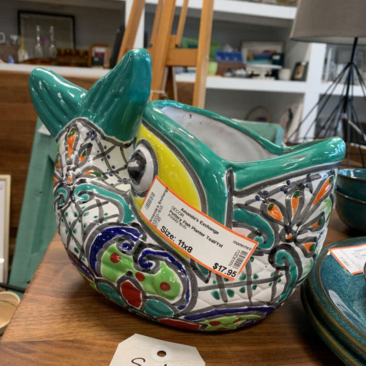 Pottery Fish Planter