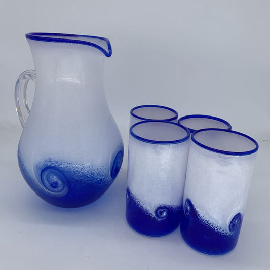 Glass Wave Drinkware Set