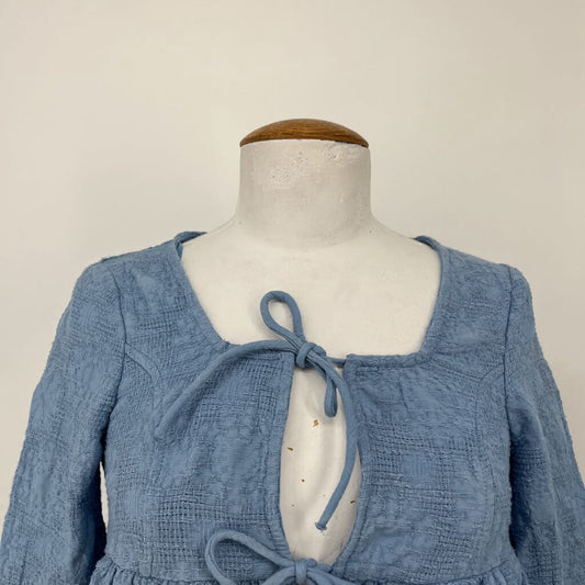 Zara S/s Tie Front shirt