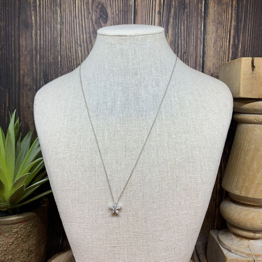 18k WG Diamond Star Necklace