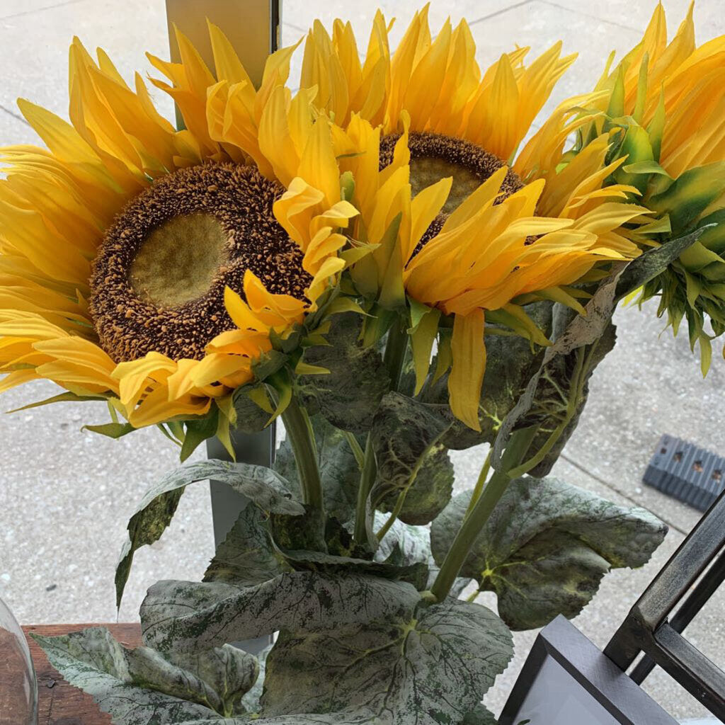 Large Faux Sunflowers