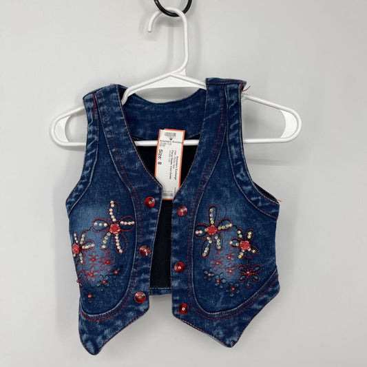 Floral Denim Vest