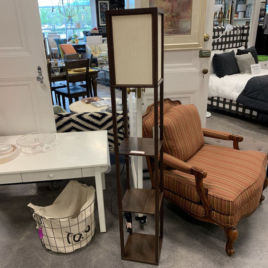 Tall Floor Lamp with Shelves
