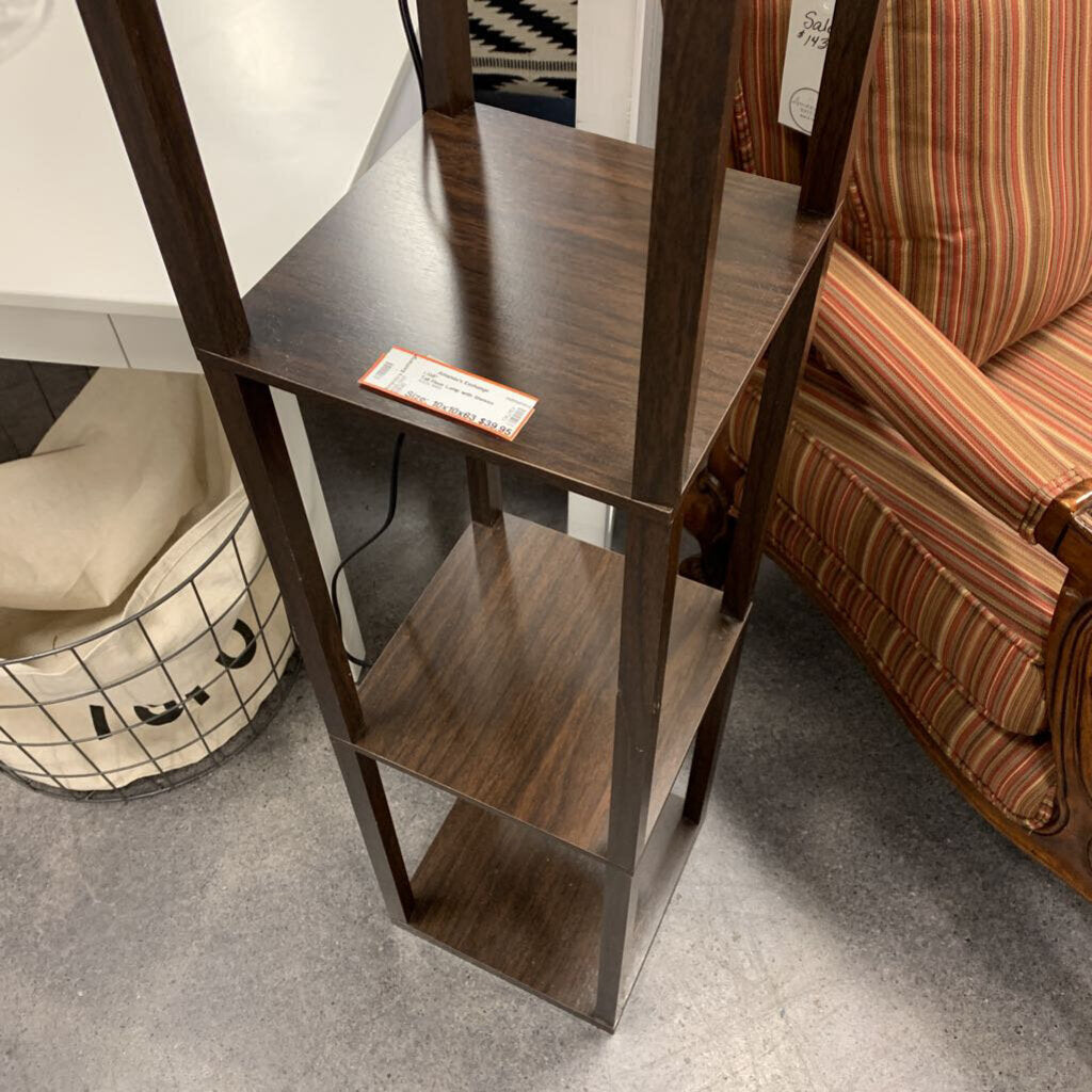 Tall Floor Lamp with Shelves