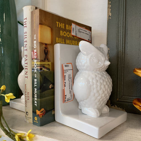 Ceramic Owl Bookends