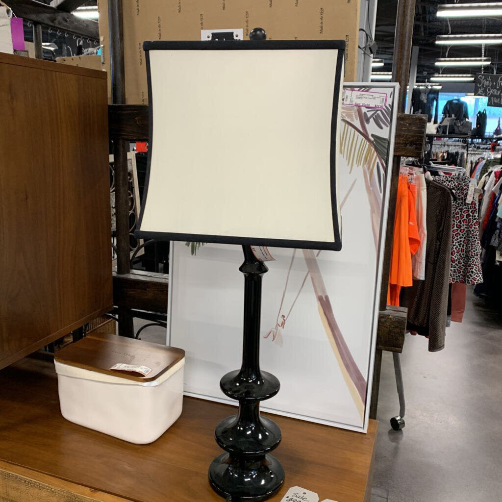 Resin Base Lamp Square Shade